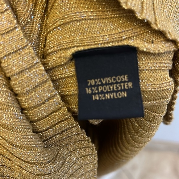 AS by DF Mare Tie Front Knit Midi Gold Dress - Size S - Picture 6 of 9